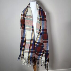 Royal Stewart Plaid Blanket Scarf Red Tartan Oversized Soft Winter Wrap Shawl